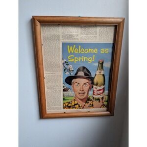 1957 Dow Ale Beer Magazine Ad Welcome as Spring Print 10.5x14 Canada